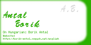 antal borik business card